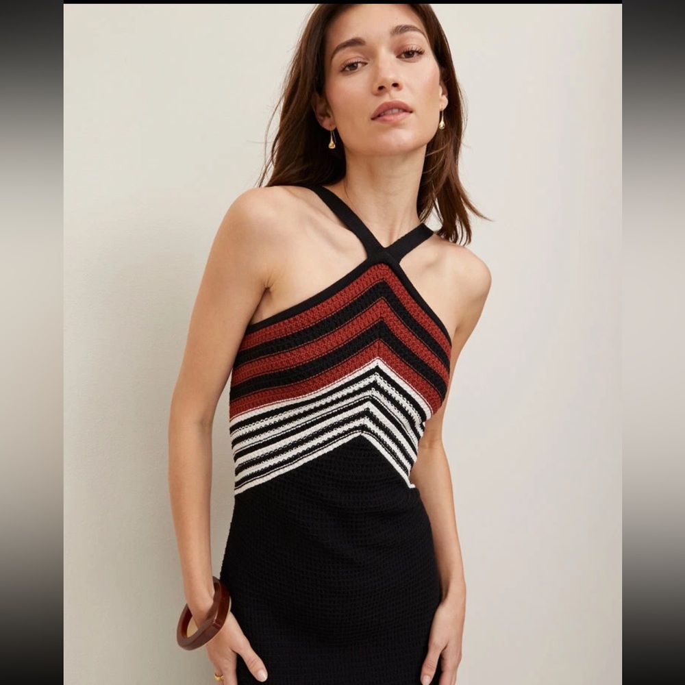 Ann Taylor Crochet Halter Sweater Dress size medium